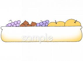 幼稚園向け秋の味覚無料イラストお試しフリー素材(カット)