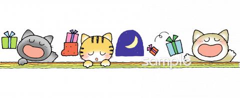 幼稚園向けプレゼント 聖夜無料イラストお試しフリー素材(カット)