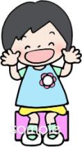 幼稚園向け椅子に座っている 園児無料イラストお試しフリー素材(カット)