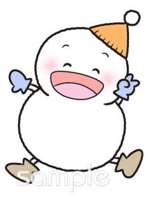幼稚園向け冬の壁面飾り無料イラストお試しフリー素材(カット)