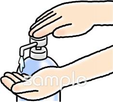 幼稚園向けアルコール消毒無料イラストお試しフリー素材(カット)