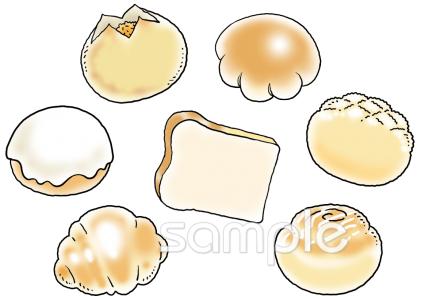 幼稚園向けがんばりカード パン無料イラストお試しフリー素材(カット)