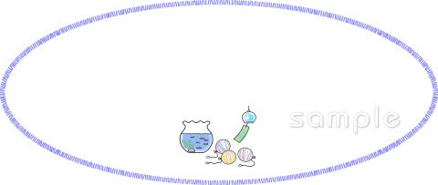 幼稚園向け8月のプリント無料イラストお試しフリー素材(カット)