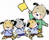 幼稚園向け緑のおばさん無料イラストお試しフリー素材(カット)