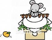 幼稚園向け鏡餅無料イラストお試しフリー素材(カット)