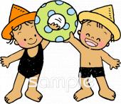 幼稚園向け夏休み 子ども無料イラストお試しフリー素材(カット)