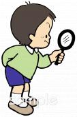 幼稚園向け虫めがね無料イラストお試しフリー素材(カット)