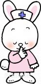 幼稚園向け静かに 看護師無料イラストお試しフリー素材(カット)