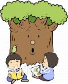 幼稚園向け樹木 写生無料イラストお試しフリー素材(カット)