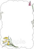 幼稚園向けフリージア 花のメッセージカード無料イラストお試しフリー素材(カット)