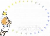 幼稚園向け天使 枠無料イラストお試しフリー素材(カット)