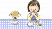 幼稚園向けいただきます無料イラストお試しフリー素材(カット)