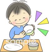 幼稚園向け残菜ゼロ無料イラストお試しフリー素材(カット)