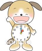 幼稚園向け時計 1時無料イラストお試しフリー素材(カット)