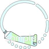 幼稚園向け歯みがき チューブ無料イラストお試しフリー素材(カット)