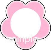 幼稚園向け花 文字枠無料イラストお試しフリー素材(カット)