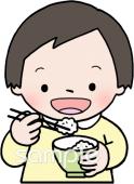 幼稚園向け子ども ごはん無料イラストお試しフリー素材(カット)