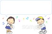 幼稚園向け手を洗う 歌無料イラストお試しフリー素材(カット)
