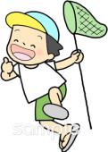 幼稚園向け虫とり無料イラストお試しフリー素材(カット)