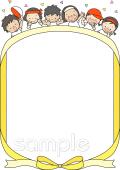 幼稚園向け運動会 メッセージカード無料イラストお試しフリー素材(カット)
