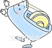 幼稚園向けセロテープ無料イラストお試しフリー素材(カット)