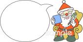 幼稚園向けサンタクロース 手紙無料イラストお試しフリー素材(カット)