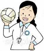 公民館・市役所・町村役場のためのバレー部無料イラストお試しフリー素材(カット)