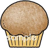 公民館・市役所・町村役場のためのマフィン無料イラストお試しフリー素材(カット)