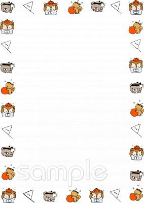 公民館・市役所・町村役場のための飾りわく スポーツ無料イラストお試しフリー素材(カット)