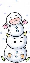公民館・市役所・町村役場のための雪だるま無料イラストお試しフリー素材(カット)