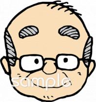 公民館・市役所・町村役場のための高齢者 男性無料イラストお試しフリー素材(カット)