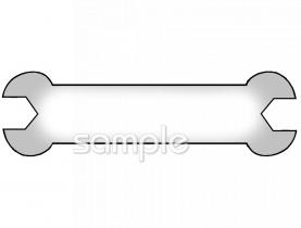 公民館・市役所・町村役場のためのスパナ無料イラストお試しフリー素材(カット)