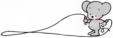 公民館・市役所・町村役場のためのなわとび無料イラストお試しフリー素材(カット)