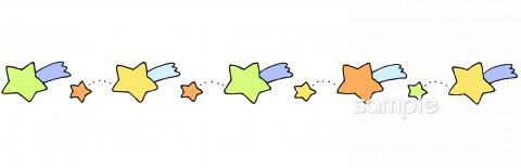 公民館・市役所・町村役場のための飾りケイ 7月無料イラストお試しフリー素材(カット)