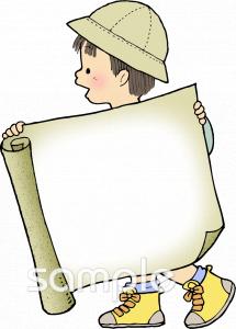 公民館・市役所・町村役場のための探検無料イラストお試しフリー素材(カット)