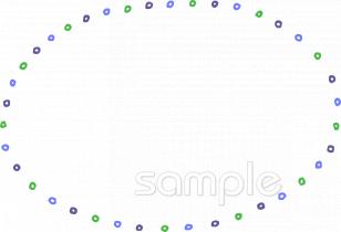 公民館・市役所・町村役場のための楕円ワク無料イラストお試しフリー素材(カット)