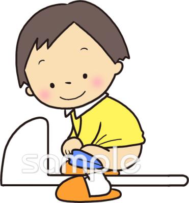 公民館・市役所・町村役場のための和式トイレ無料イラストお試しフリー素材(カット)