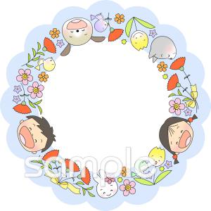 公民館・市役所・町村役場のためのフォトフレーム 5月無料イラストお試しフリー素材(カット)