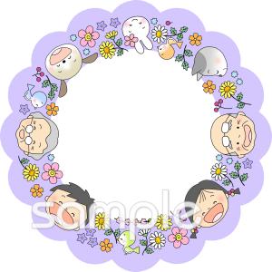 公民館・市役所・町村役場のためのフォトフレーム 9月無料イラストお試しフリー素材(カット)