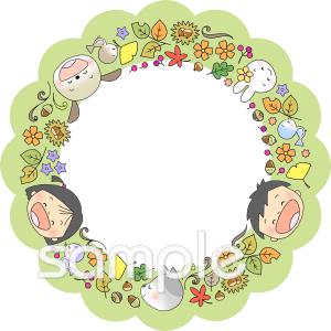 公民館・市役所・町村役場のためのフォトフレーム 11月無料イラストお試しフリー素材(カット)