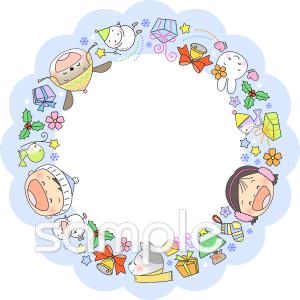 公民館・市役所・町村役場のためのフォトフレーム 12月無料イラストお試しフリー素材(カット)