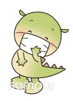 公民館・市役所・町村役場のためのマスク マナー 風邪無料イラストお試しフリー素材(カット)