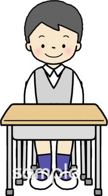 公民館・市役所・町村役場のための着席無料イラストお試しフリー素材(カット)