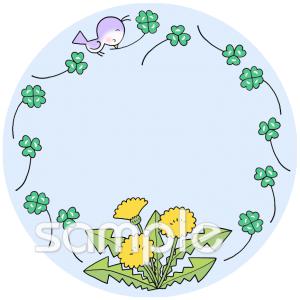 公民館・市役所・町村役場のためのタンポポ クローバー無料イラストお試しフリー素材(カット)