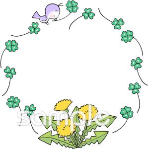 公民館・市役所・町村役場のためのタンポポ クローバー無料イラストお試しフリー素材(カット)