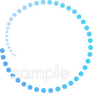 公民館・市役所・町村役場のためのフレーム 水玉無料イラストお試しフリー素材(カット)