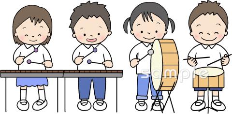 公民館・市役所・町村役場のための合奏コンクール無料イラストお試しフリー素材(カット)