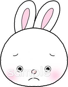 公民館・市役所・町村役場のためのうさぎ お面無料イラストお試しフリー素材(カット)