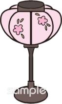 公民館・市役所・町村役場のためのぼんぼり 3月の壁面飾り無料イラストお試しフリー素材(カット)