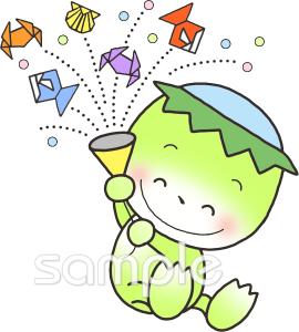 公民館・市役所・町村役場のためのクラッカー おいわい無料イラストお試しフリー素材(カット)